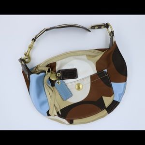 Camouflage coach shoulder bag